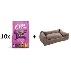 Edgard Cooper - 10x Fresh Venison & Free-run Adult 12kg + Hundeseng XXXL - Storkøb - Fri fragt og klar til levering - Prismatch