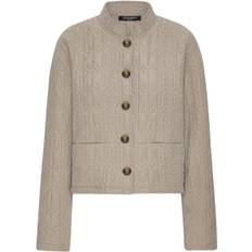 ILSE JACOBSEN Laser Dotted Quilt Jacket Kvinde Greige Overgangsjakker Str 42 - hos Magasin