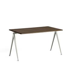 HAY Pyramid 01 skrivbord oak smoked, 140x75cm, beige stålstativ - Beige