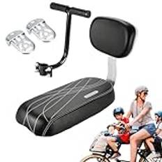 Fellflying Cykelbarnstolar, Cykel Barnsits rygg, Bred Barnstol Rygg Säkerhet Armstöd Ledstång Fötter Pedaler för barn Cykelstolshållare