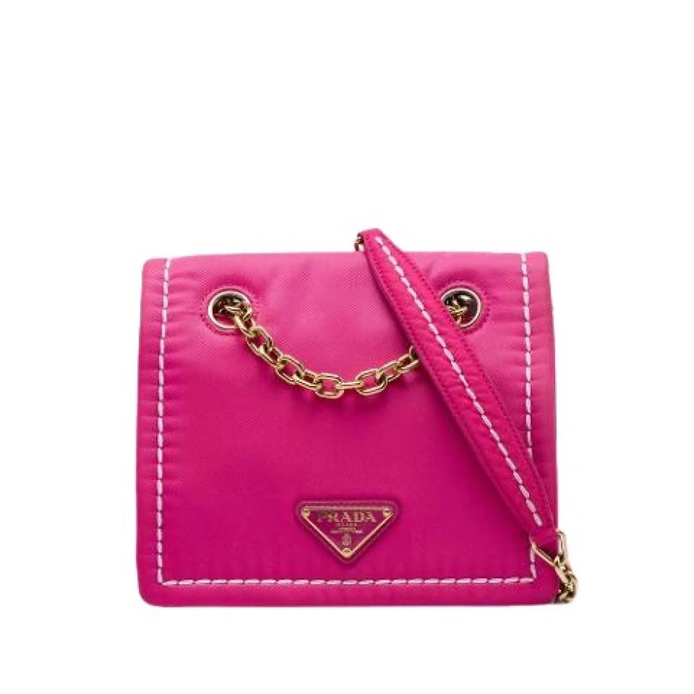 Prada Vintage Pre-owned Vintage Nylon Crossbody Bag - Vintage - Dame - Lyserød - ONE SIZE - Nylon