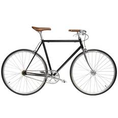 Jitensha Tokyo Fixie & Single-speed cykel - Sort / Alu / Kamel