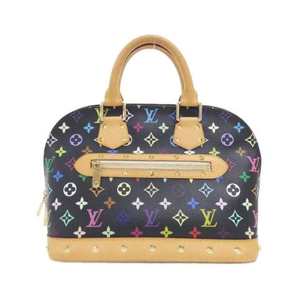 Louis Vuitton Vintage Pre-owned Multicolore Alma Coated Canvas Håndtaske - Vintage - Dame - Sort - ONE SIZE - Tyl