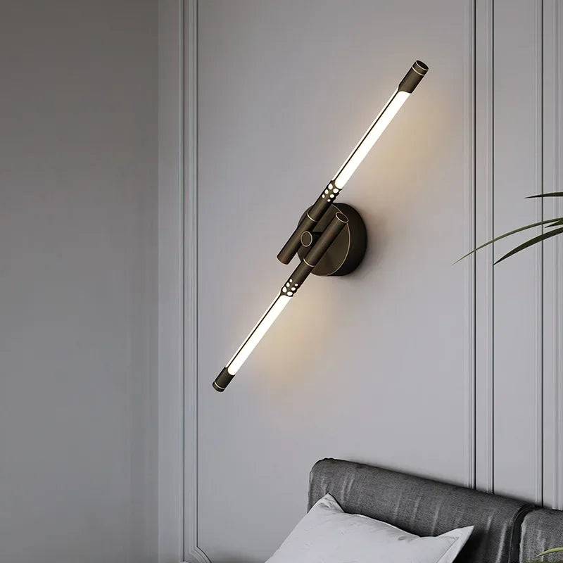 ModernLux Vägglampa – Luxe LED Vägglampa för Hemmet - 2 huvuden Svart B / 3 ljusa färger