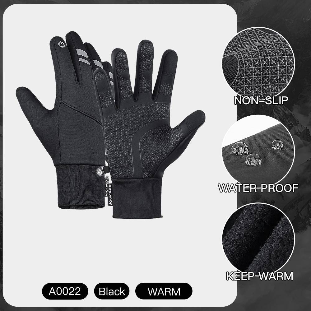 3M Winter Cycling Gloves Men Women Warm Fleece Biking Gloves Waterproof Touchscreen For Riding Bicycle Accessories S