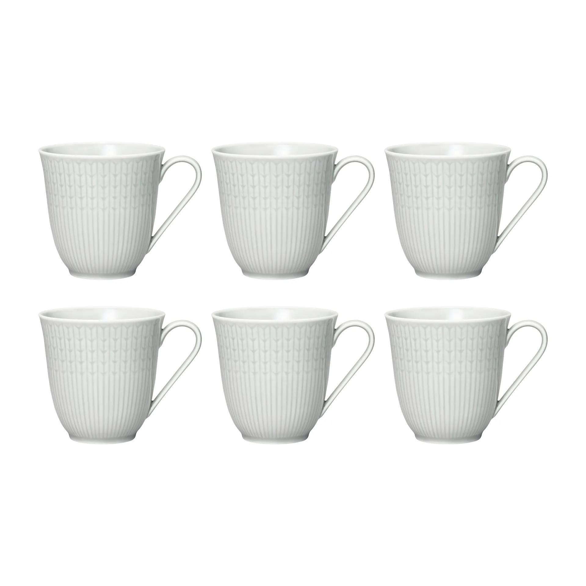 Rörstrand Swedish Grace mugg liten 6-pack Dimma (grå)