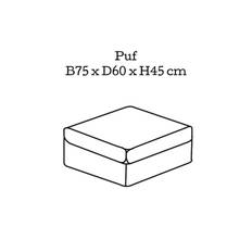 Home Group Vision Modulsofa (Puf B75 x D60 cm., Madras læder)