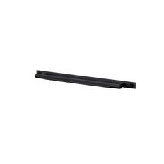 Linear greb i sort aluminium med bagplade og linjeret mønster • Buster + Punch