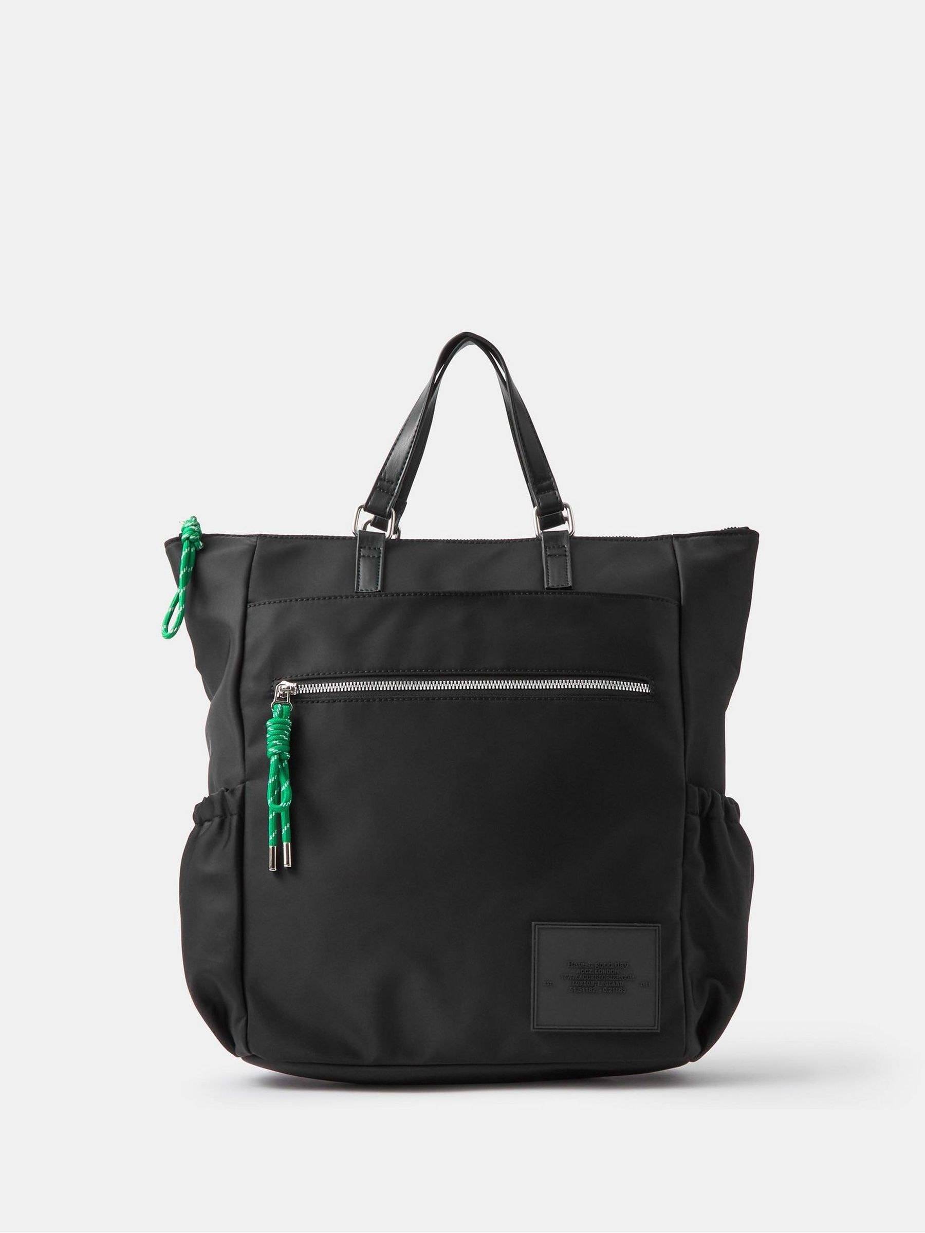 Accessorize Accessorize Black Olivia Top Handle Nylon Laptop Backpack