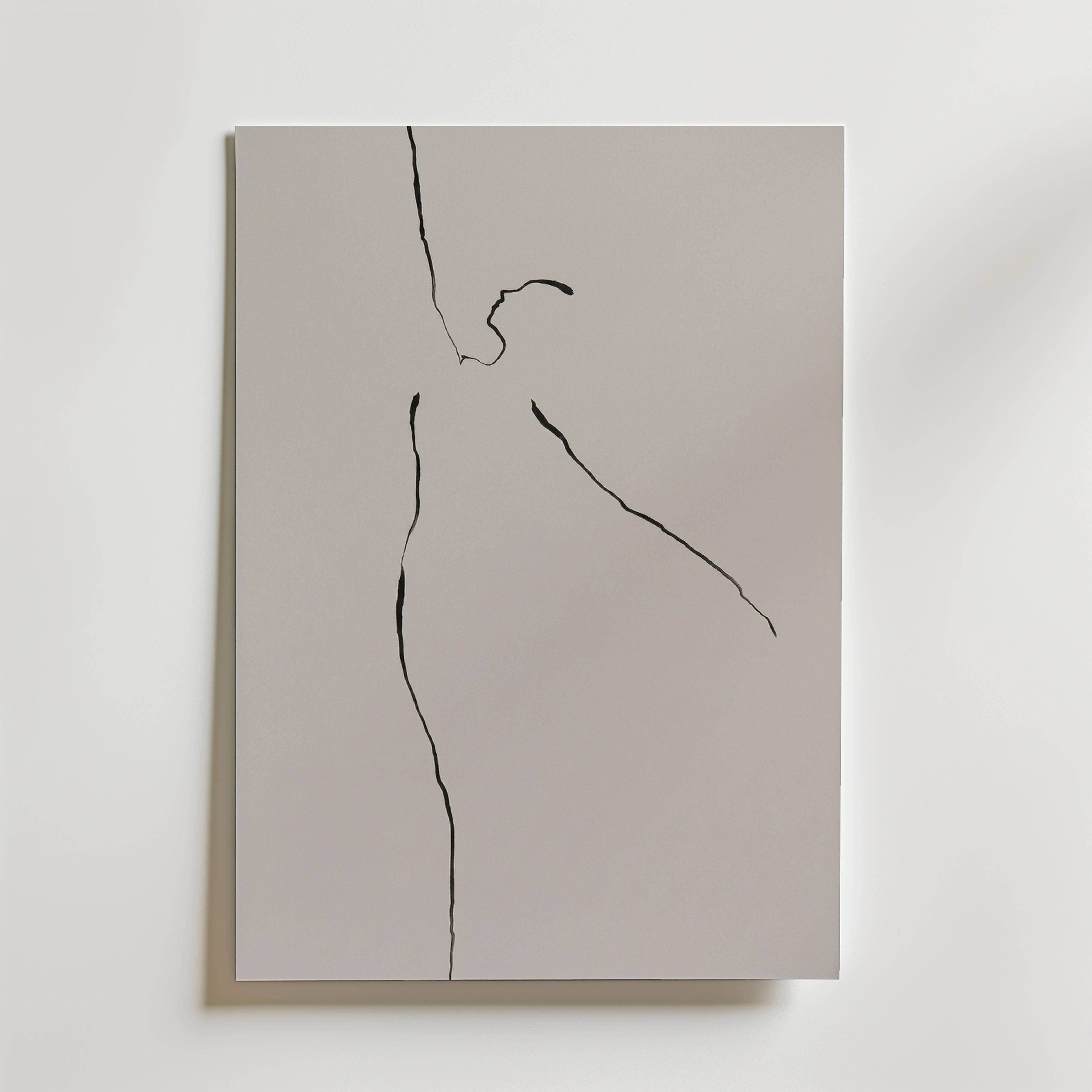 Silhouette Grace Poster - Premium Canvas 30x40 cm