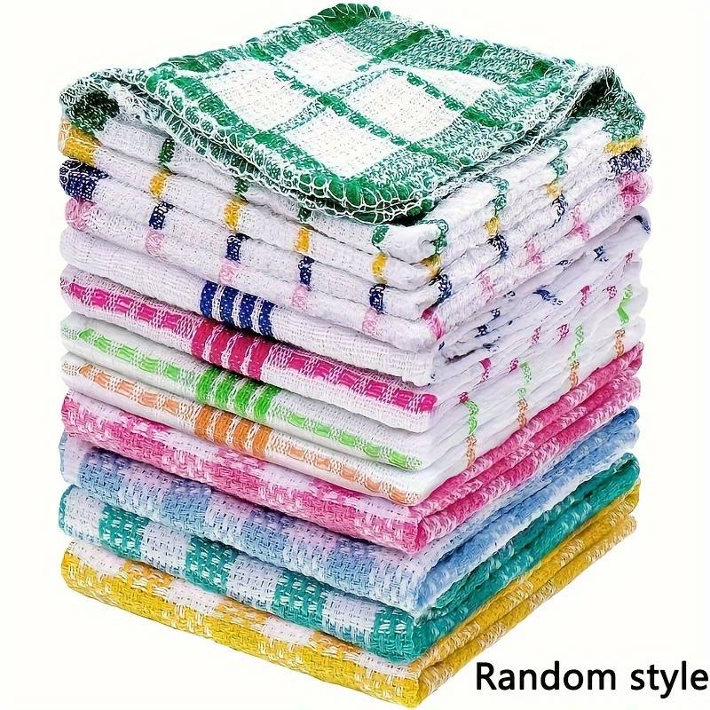 TEMU 10pcs Double Sided Dishwashing Cloth, Kitchen Housekeeping Cleaning Cloth, Non Shedding Cleaning Cloth, Stain Remover Scouring Pad, Cleaning Tools