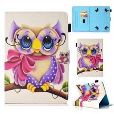 Patterned 10-inch Tablet Universal PU Leather Wallet Case for iPad (2018) / Lenovo Tab 4 10 Plus etc