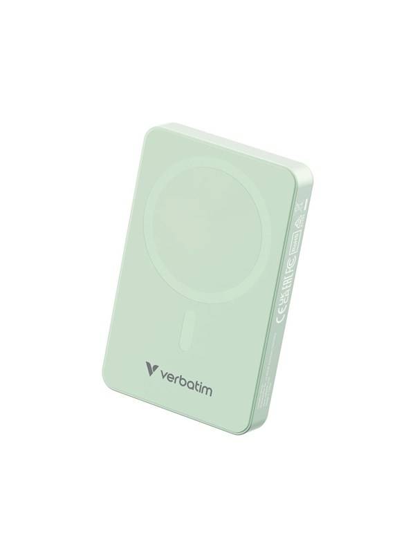 Verbatim Charge 'n' Go Essentials wireless power bank - magnetic - 24 pin USB-C - 20 Watt PowerBank - 10000 mAh