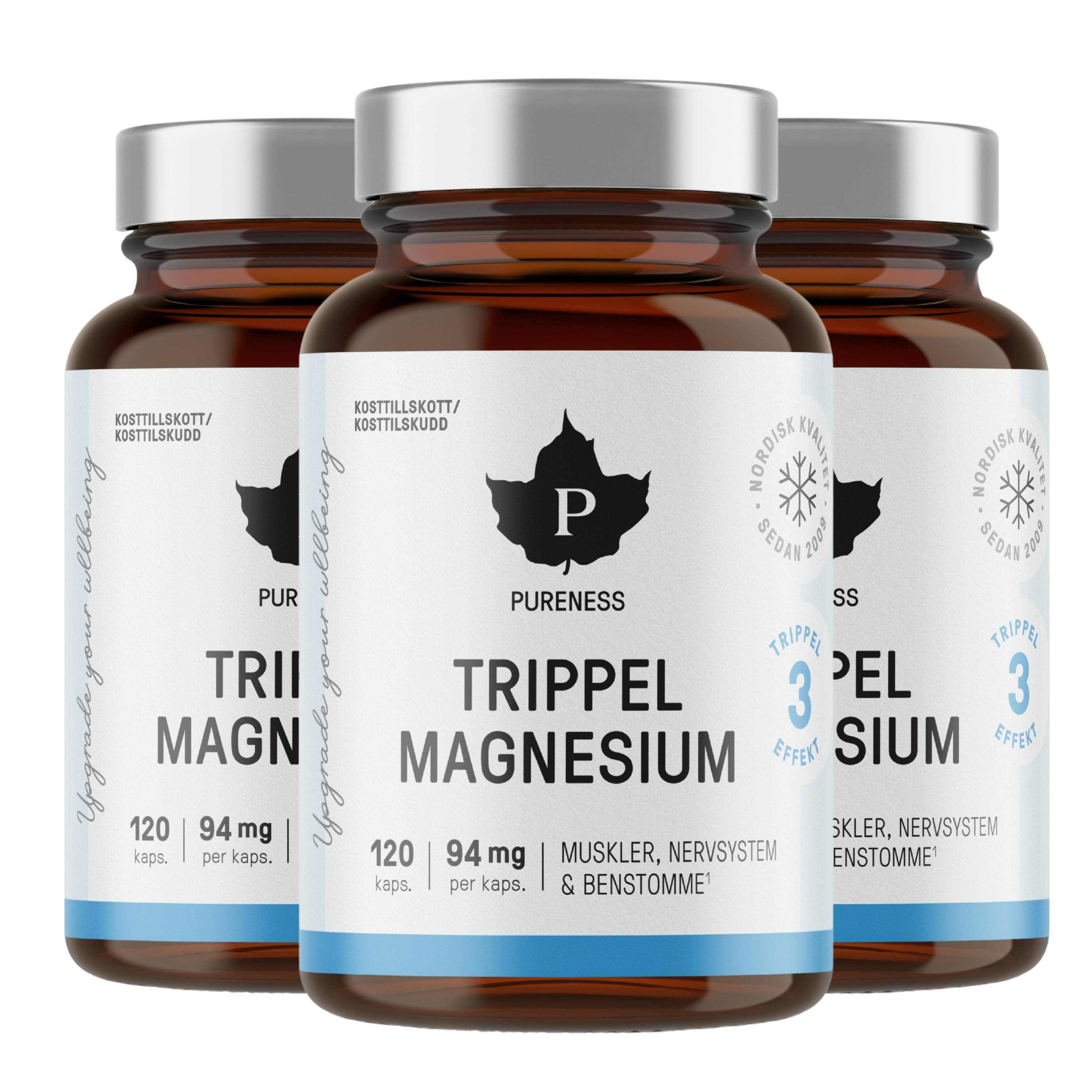 Pureness Trippel Magnesium Ekonomipack 3x120k