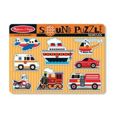 Knoppuslespil med lyd køretøjer Sound Puzzle - Melissa & Doug