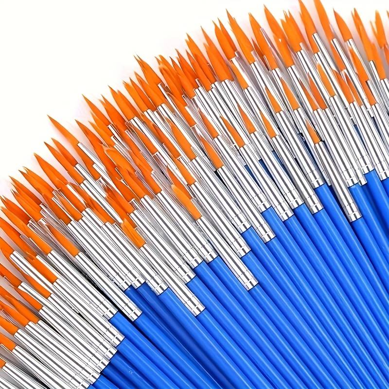 TEMU 85pcs Professional Fine-tipped Brushes - , Suitable For Fine Art, Crafts, Graffiti - Ideal For Painting, Drawing, And Handicrafts, Watercolor Painting Supplies