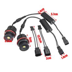 High Power White 6500K 40W/st LED Angel Eyes Halo Ring Marker Glödlampa Byte till BMW E39 svart