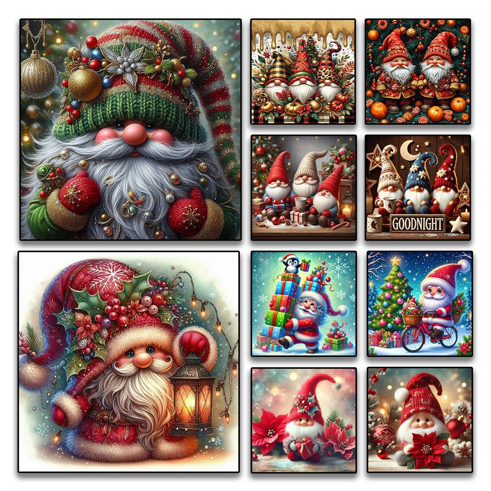 5D DIY Diamond Painting Art Kit 2025 Christmas Dwarf Embroidery Square Round Rhinestone Cross Stitch Mosaic Home Decoration Gift