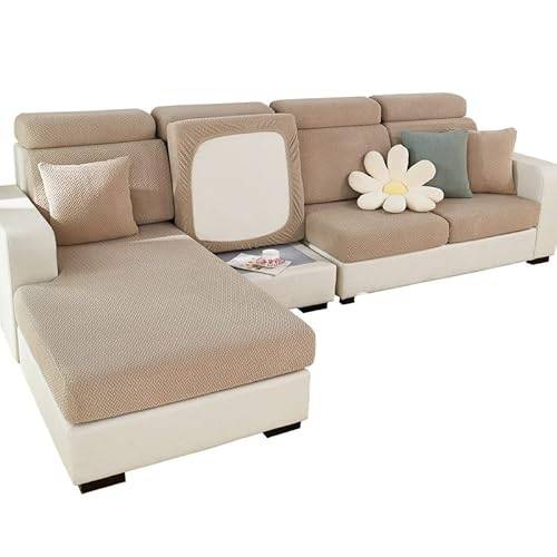 MINGPINHUIUS Stretchigt, universellt, elastiskt, halkfritt soffkuddfodral, sofföverdrag, L-formad soffa, schäslong