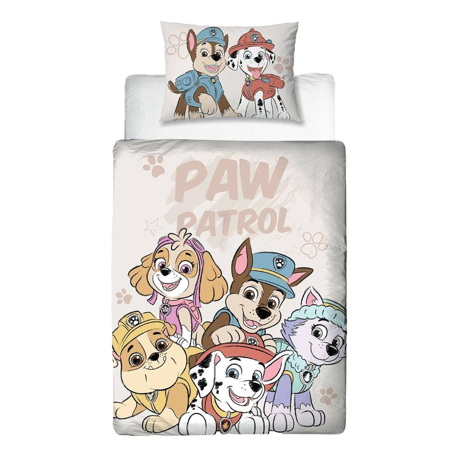 Paw Patrol Sketch Påslakanset Junior svart