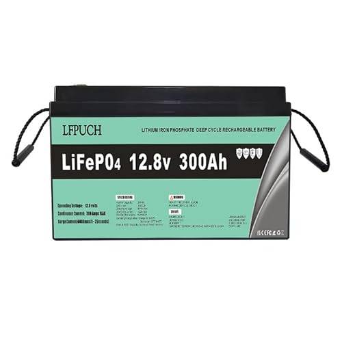 LiFePO4 batteri 12V 300Ah litium fritidsbatteri, litiumjärnfosfatbatteri ersätter bil AGM-batteri eller djupcykelbatteri, lämplig för husbil, båt, marin, solsystem, skoterbatteri.