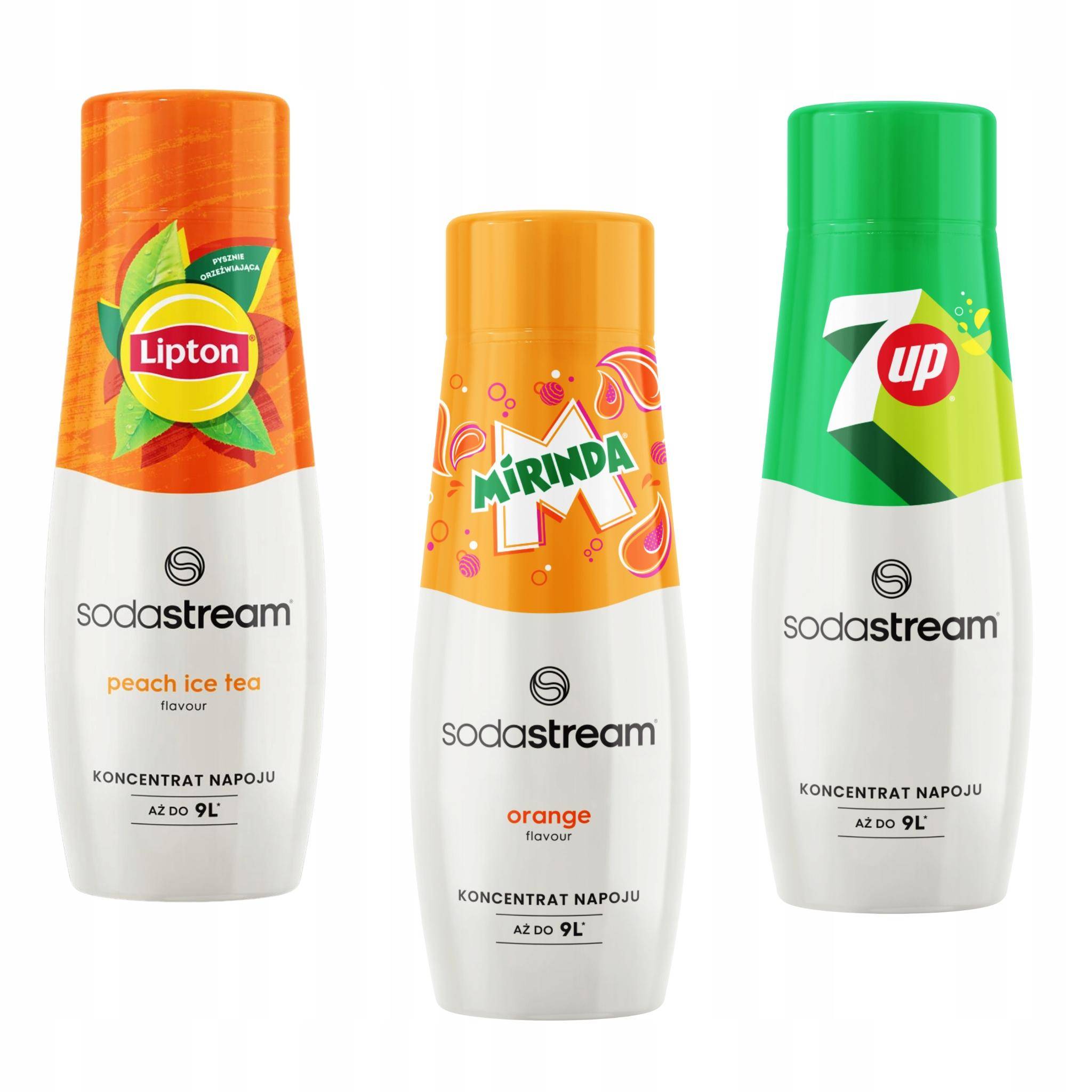 Sodastream Lipton Ice Tea Peach + Mirinda + 7up 3-pack concentrates