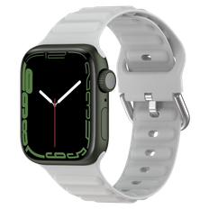 Apple Watch 42mm Silikone Rem - Lysegrå, til Series 1/2/3