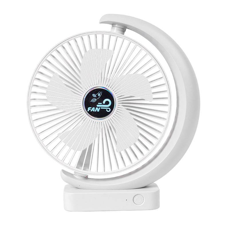 Usb Charging 8 Inch Air Circulation Fan Desktop Fan - White / 2400mAh / USB