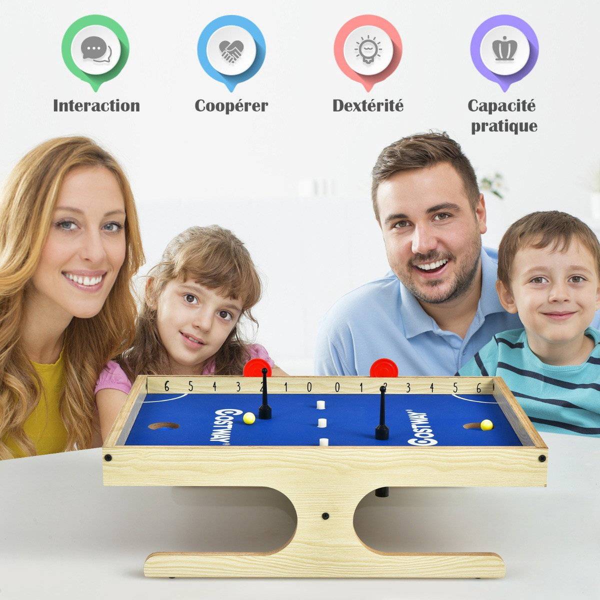 Mini magnetiskt fotbollsspel, 2 spelare, 45 cm
