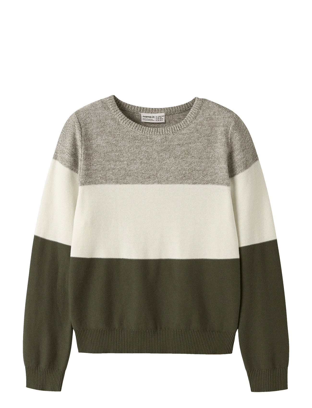 name it Nkmvohan Ls Knit - Khaki green - 146-152