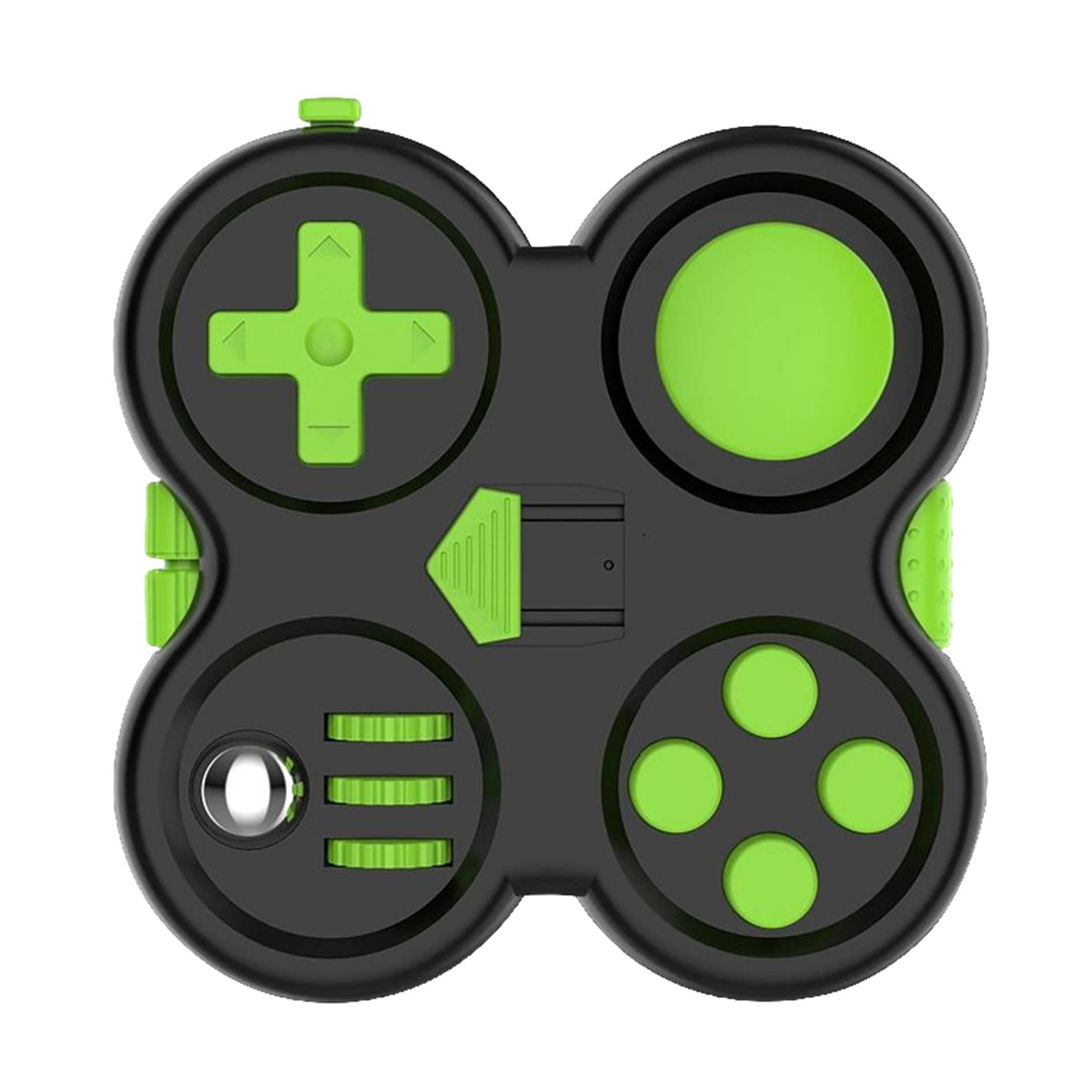 Leiasnow Fidget Pad, Stresslindrande Leksak med Knappar, Ångestlindring, Rökavvänjning och Autism (Grön & Svart)