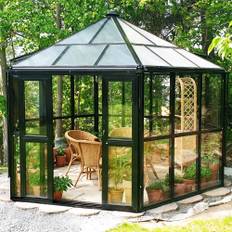 Orangeri/Lusthus 10m² | Sexkantigt växthus | Säkerhetsglas