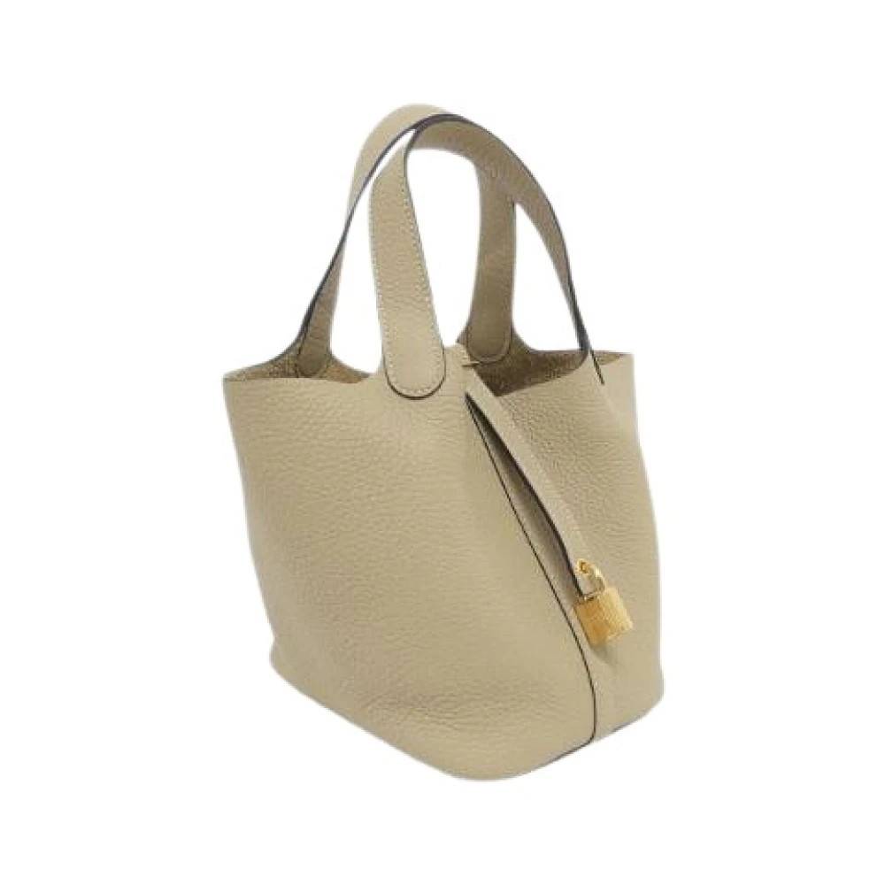 Hermès Vintage Pre-owned Laeder hndtasker - Vintage - Dame - Beige - ONE SIZE -