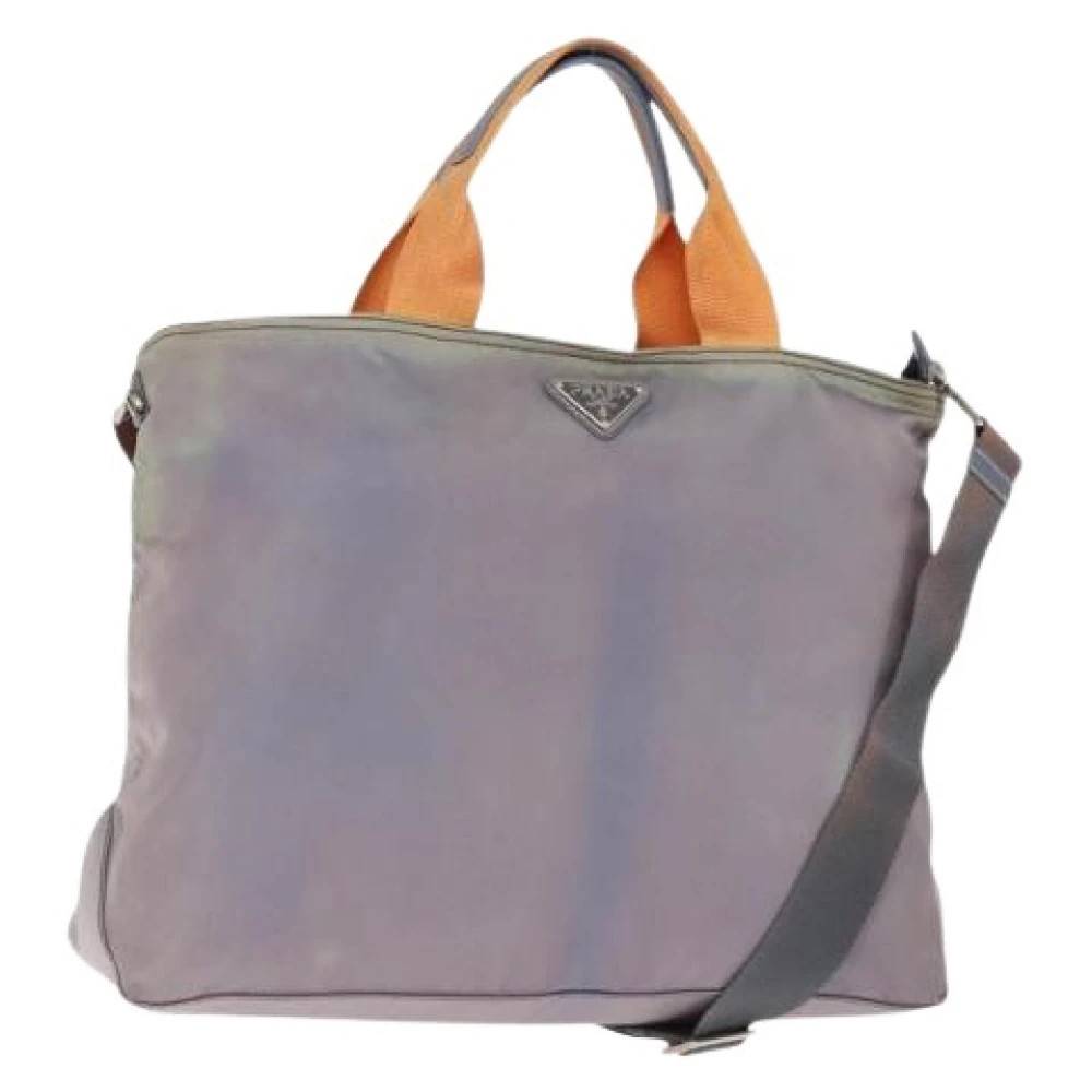 Prada Vintage Pre-owned Tote Bag - Vintage - Dame - Lilla - ONE SIZE - Nylon