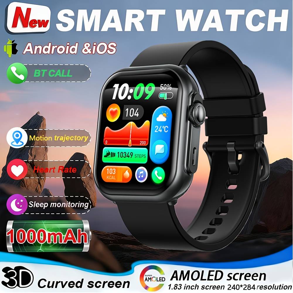 Valentine's Day Gift - Smartwatch For Women And Men: Compatible With For Iphone And , Featuring Bt Calling, Sleep Monitoring, Ip68 Water Resistance, Fitness Tracking With 120 , 1000mah Long , #
