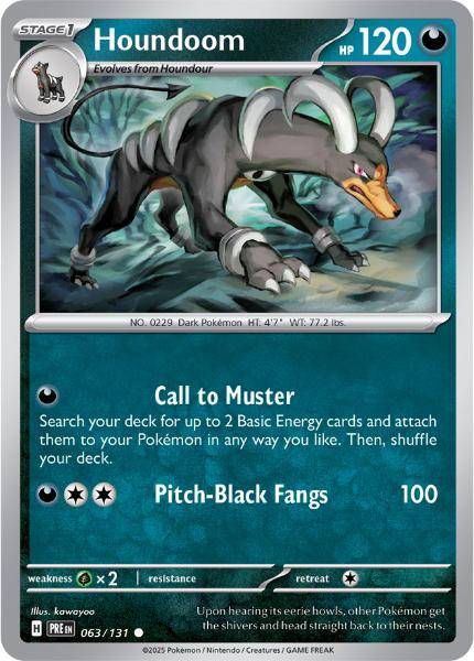 SV8.5 - Prismatic Evolutions - 063/131 - Houndoom - Common - Poké Ball