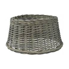 Casa Christmas Skjuler til juletræsfod - Ø 43 cm - Pileflet - Grå
