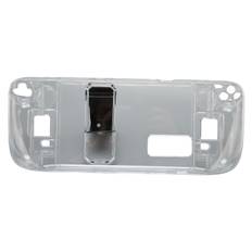 Clear Kickstand Case for Steam Deck Transparent Shock Absorption Prevent Slip Hard PC Protective