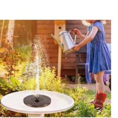 Ny mini soldriven vattenfontän pool damm vattenfall fontän trädgårdstillbehör dekoration utomhus soldriven fontän fågelbad - Svart (16 cm)