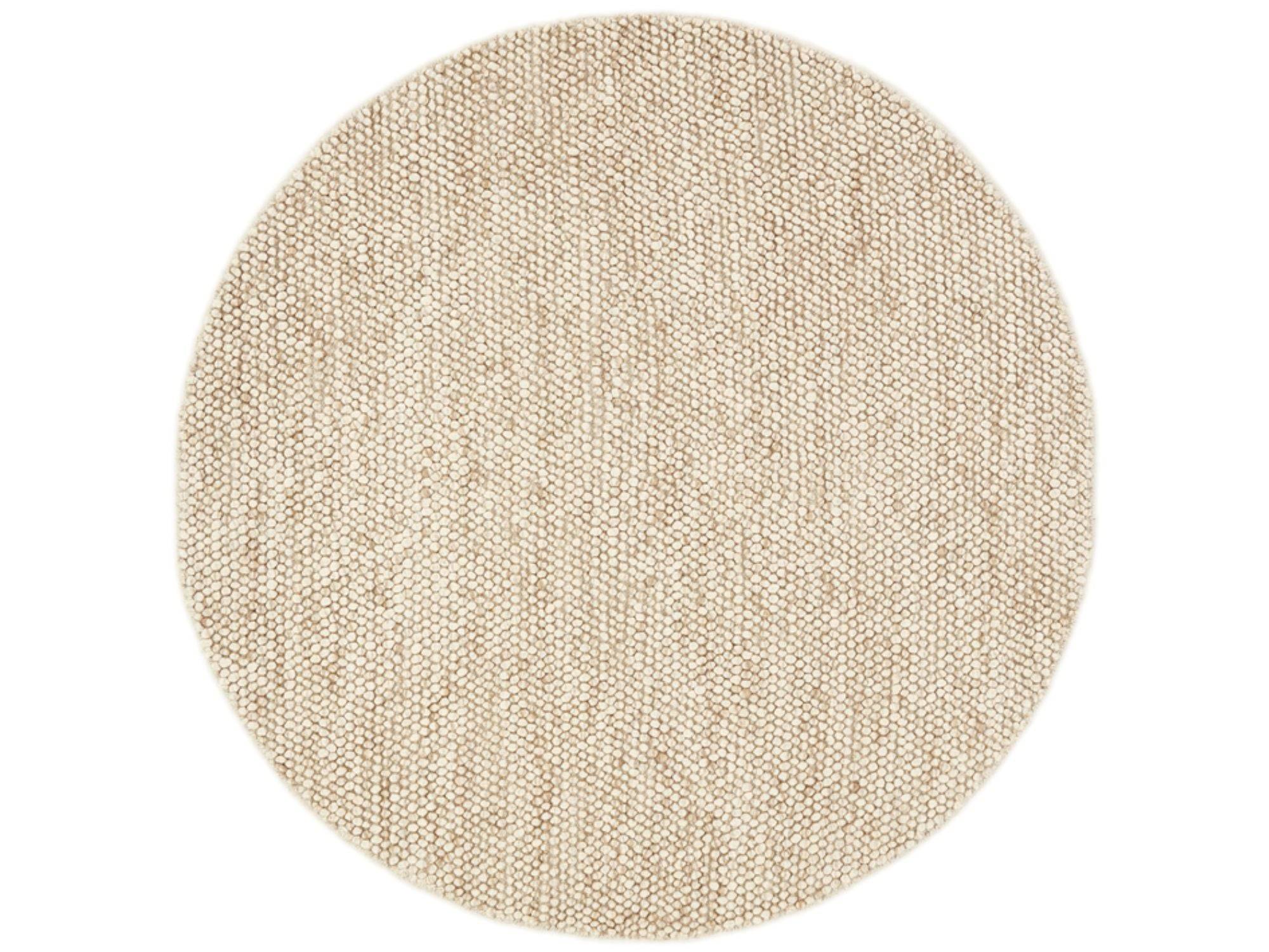 Rezas - Bubbles rundt tæppe - Ø150 cm / Beige - R-1902