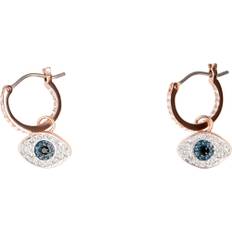 Swarovski, Accessoarer , Dam, ONE Size, Evil Eye Pendant Hoop Earrings
