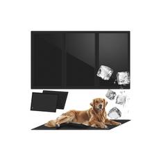 Kylmatta För Hund & Katt 110×70 cm – Hopfällbar Gelbaserad Matta, Svart, Vattentät & Reptålig