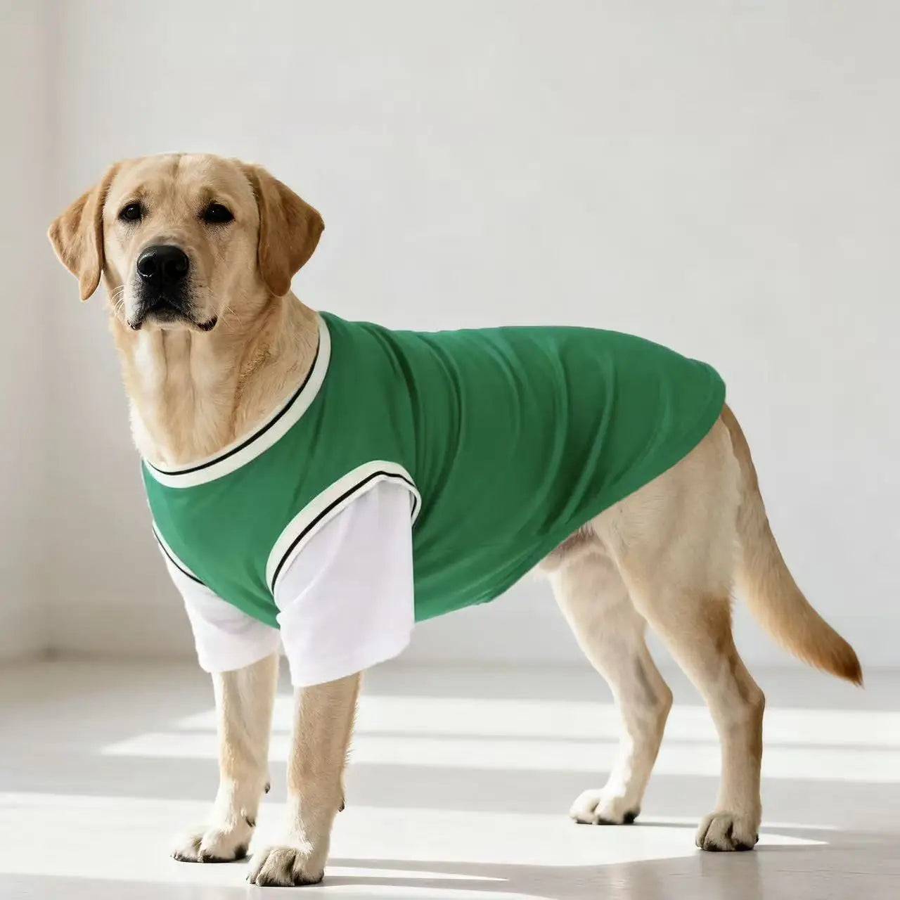 Breathable Polyester Dog Cooling Vest Shirt | Soft Summer Top for Medium & Large Dogs - Green / XL (XL)