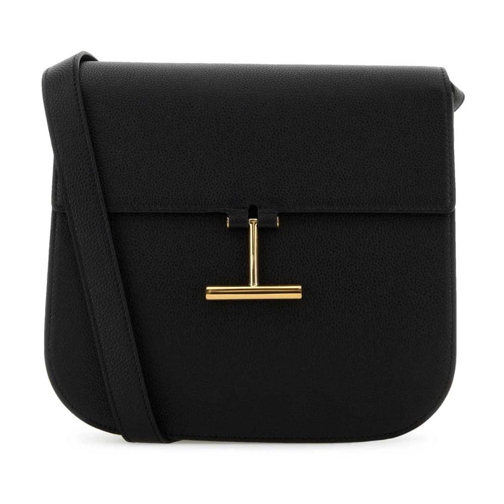 Tom Ford Kornlæder Medium Crossbody Taske - Tasker - Dame - Sort - ONE SIZE - Læder