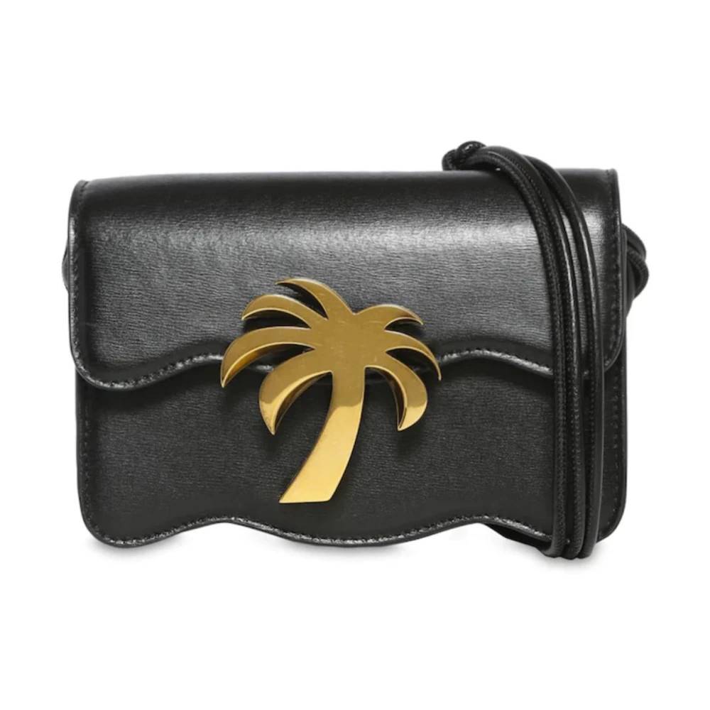 Palm Angels Palm Beach Skuldertaske - Tasker - Dame - Sort - ONE SIZE - Uld