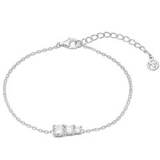 Argento Silver Triple Solitaire Bracelet - Silver - 16cm