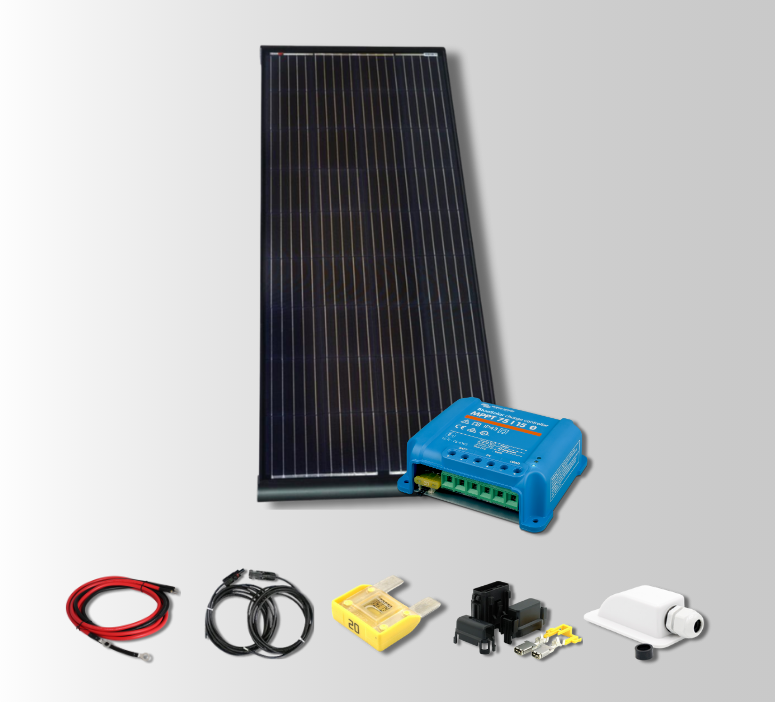 200W Solcellepakke for bobil, camping, hytte... Skanbatt