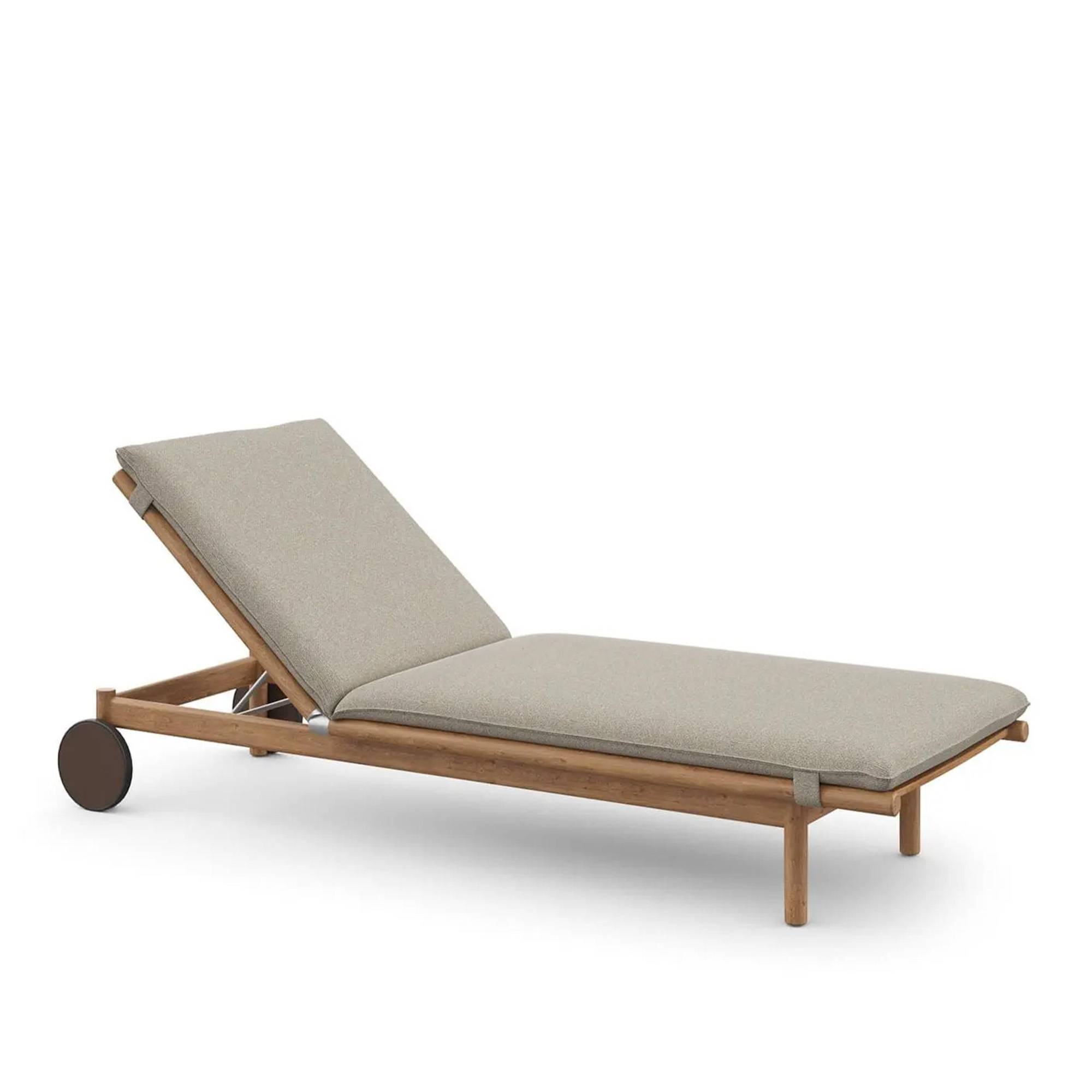 Dedon - Tibbo Beach Chair with Wheels - Solsängar - Edward Barber & Jay Osgerby - Trä