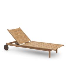 Dedon - Tibbo Beach Chair with Wheels - Solsängar - Edward Barber &amp; Jay Osgerby - Trä
