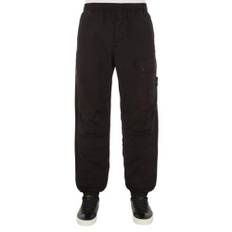 Stone Island, Byxor, Herr, Svart, W33, Bomull, Supima Bomull Twill Stretch Jogger Byxor